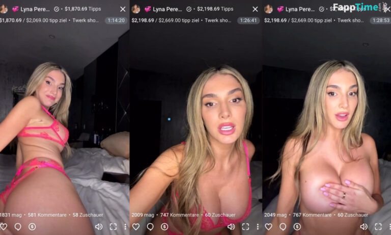 Lyna Perez Pink Lingerie Hot Live Video Leaked